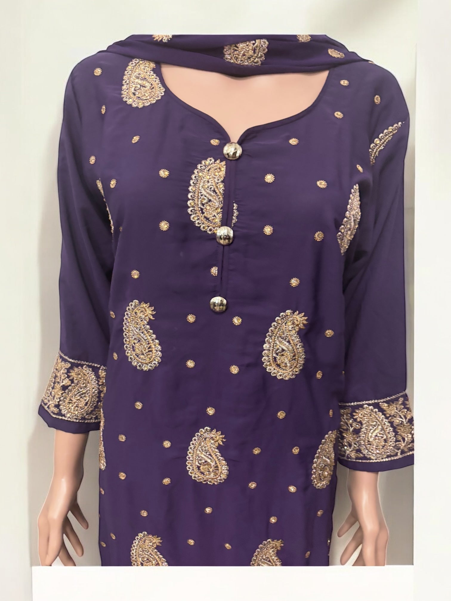 Traditional Saree Ghor Charlotte Salwar Kameez set for women with intricate ethnic embroidery and vibrant colors.