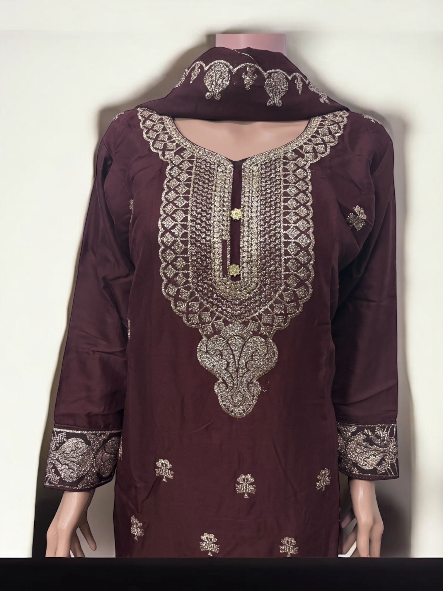 Traditional Saree Ghor Charlotte Salwar Kameez set for women, featuring vibrant ethnic wear with intricate embroidery and matching dupatta.