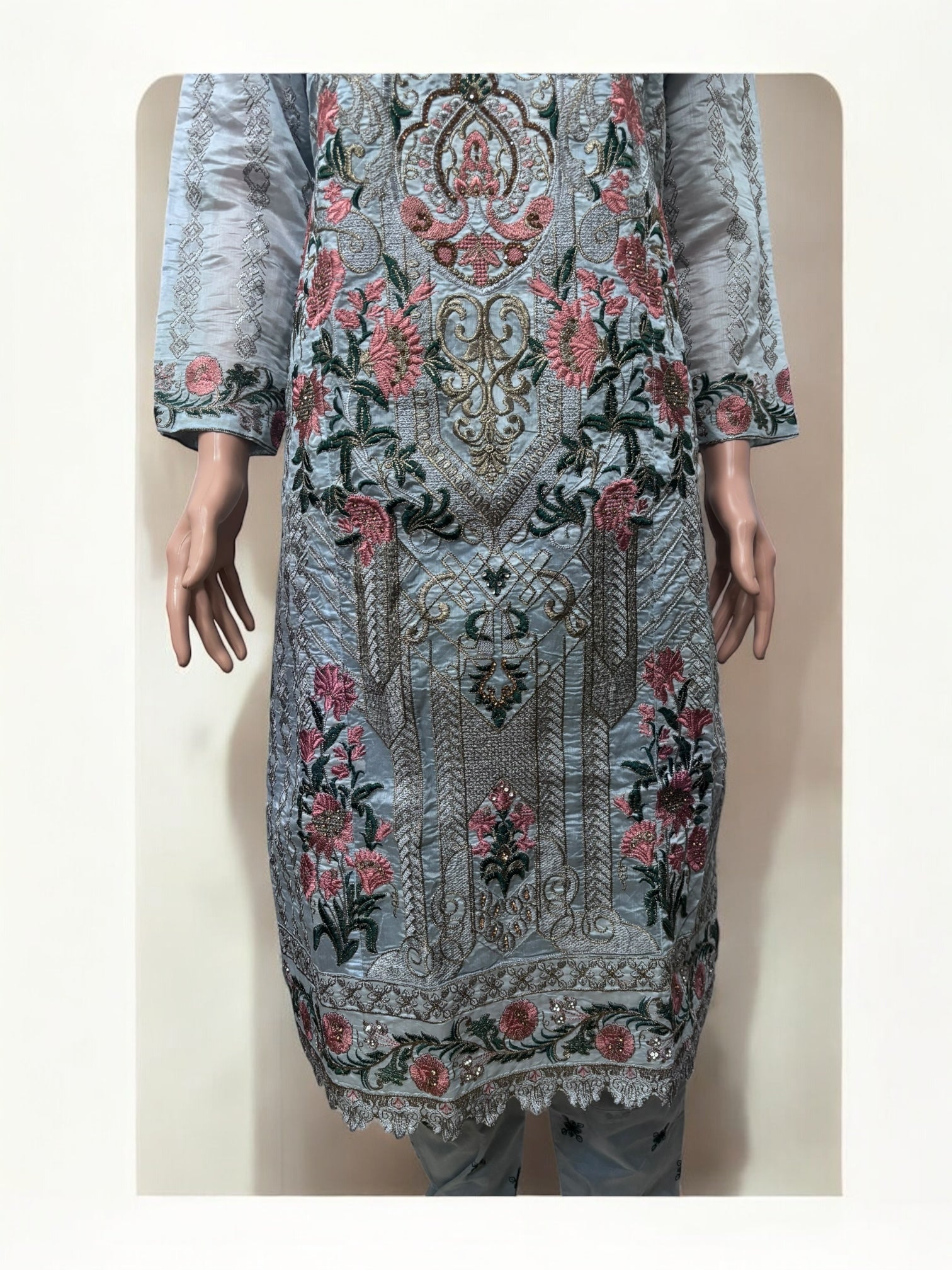 Traditional Saree Ghor Charlotte Salwar Kameez set for women, featuring vibrant ethnic wear with intricate designs.