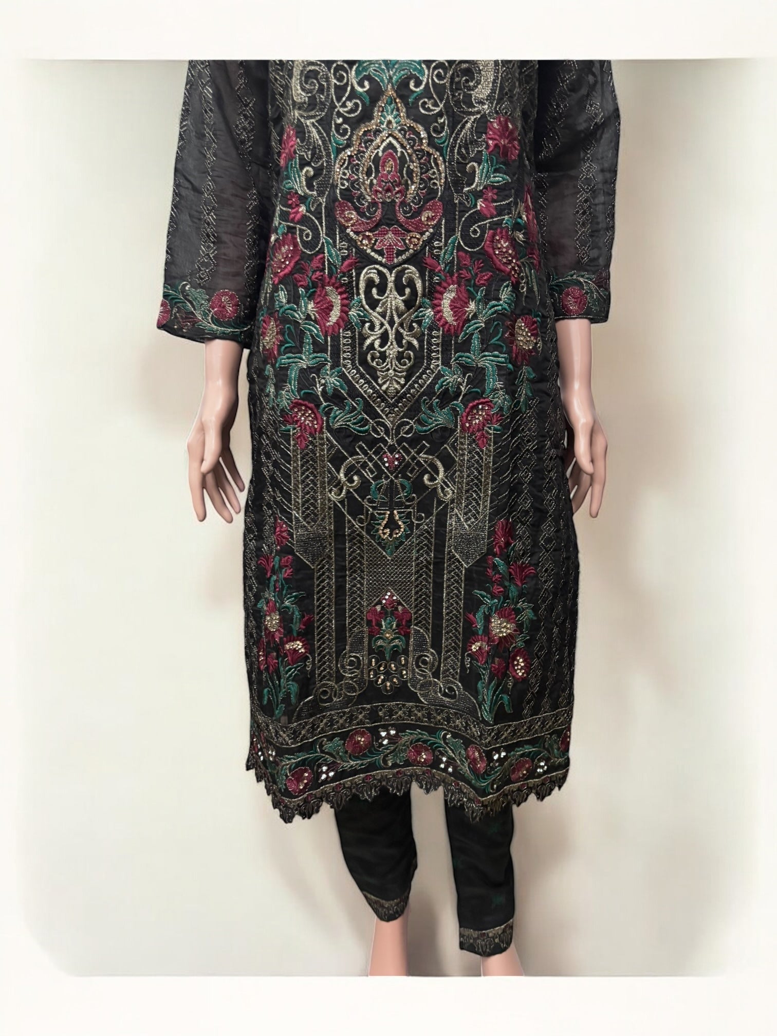 Traditional Saree Ghor Charlotte Salwar Kameez set for women, showcasing elegant ethnic wear with intricate details.
