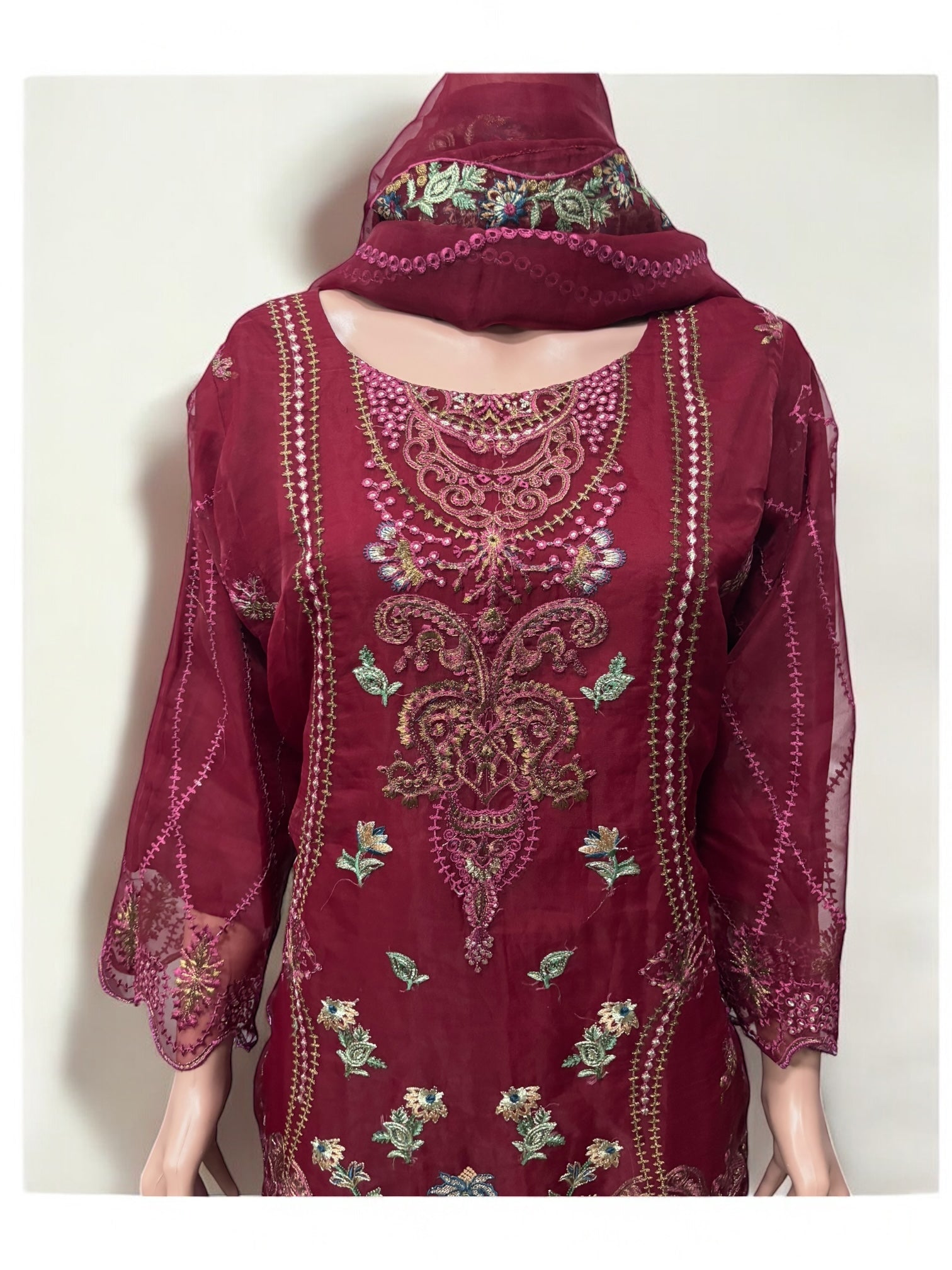 Traditional Saree Ghor Charlotte Salwar Kameez set for women, featuring intricate ethnic design and vibrant fabric.
