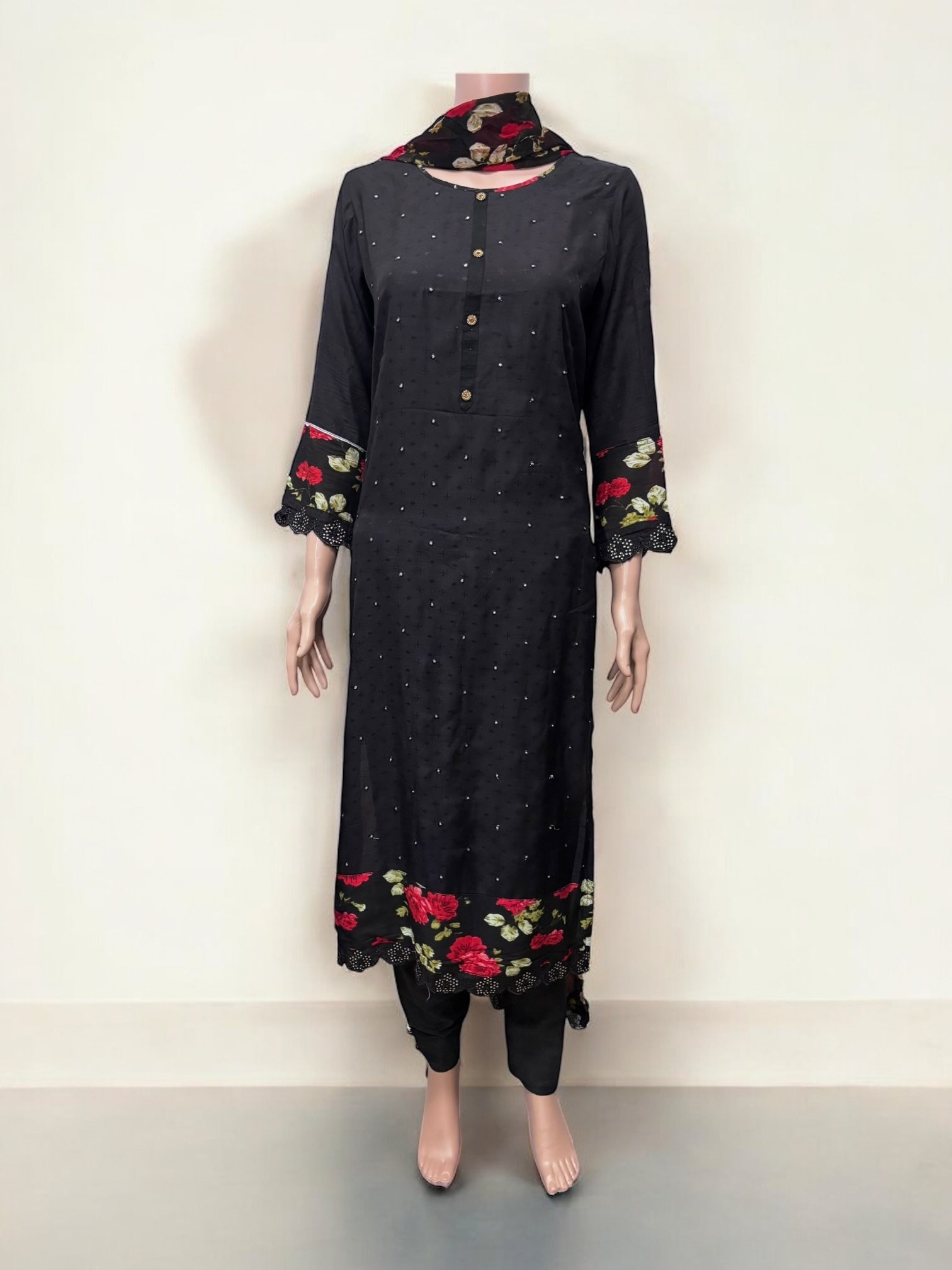 Traditional Saree Ghor Charlotte Salwar Kameez set for women, ethnic wear with vibrant fabric and intricate design details.