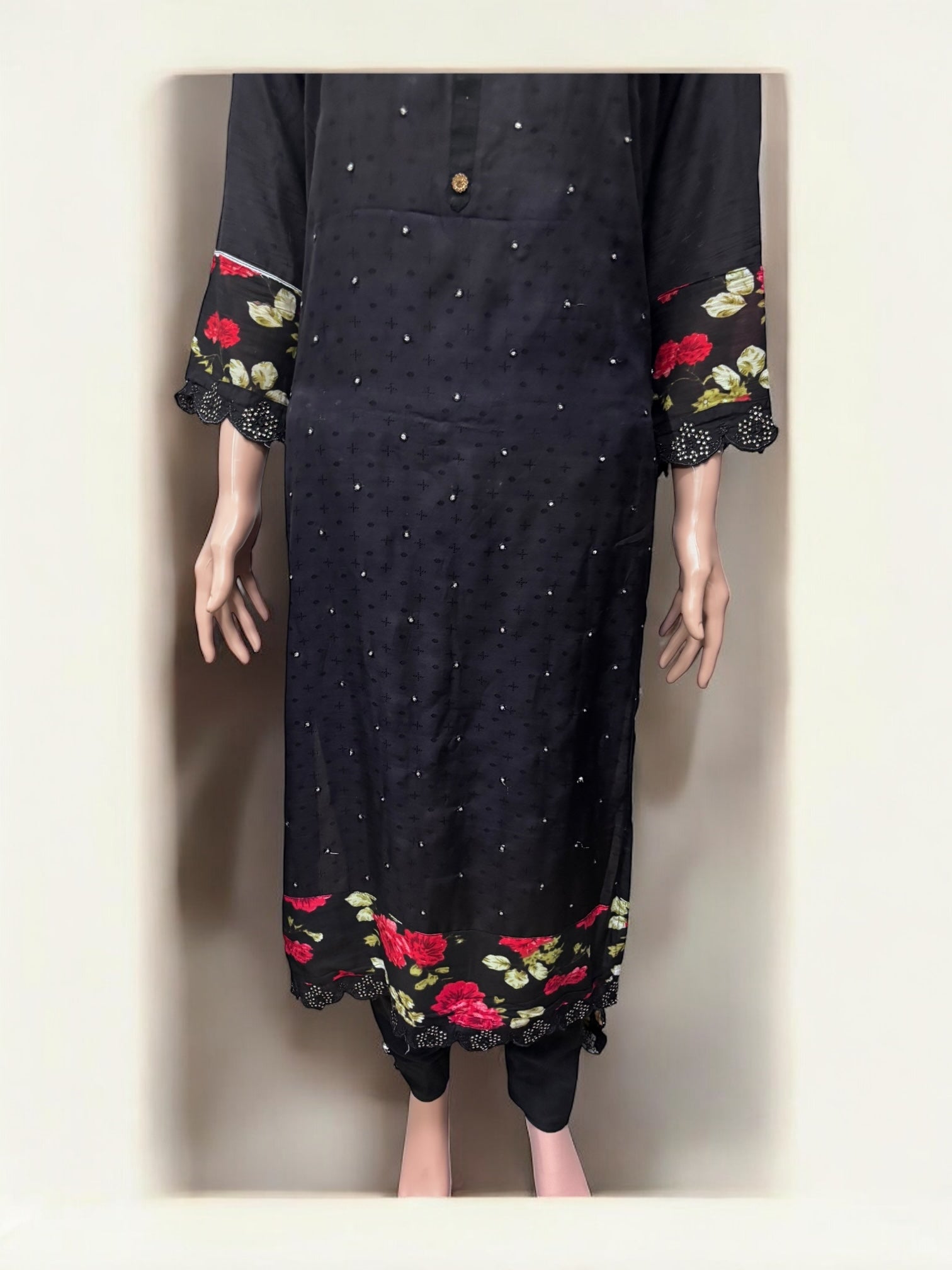 Traditional Saree Ghor Charlotte Salwar Kameez set for women, ethnic wear with intricate design and vibrant colors.