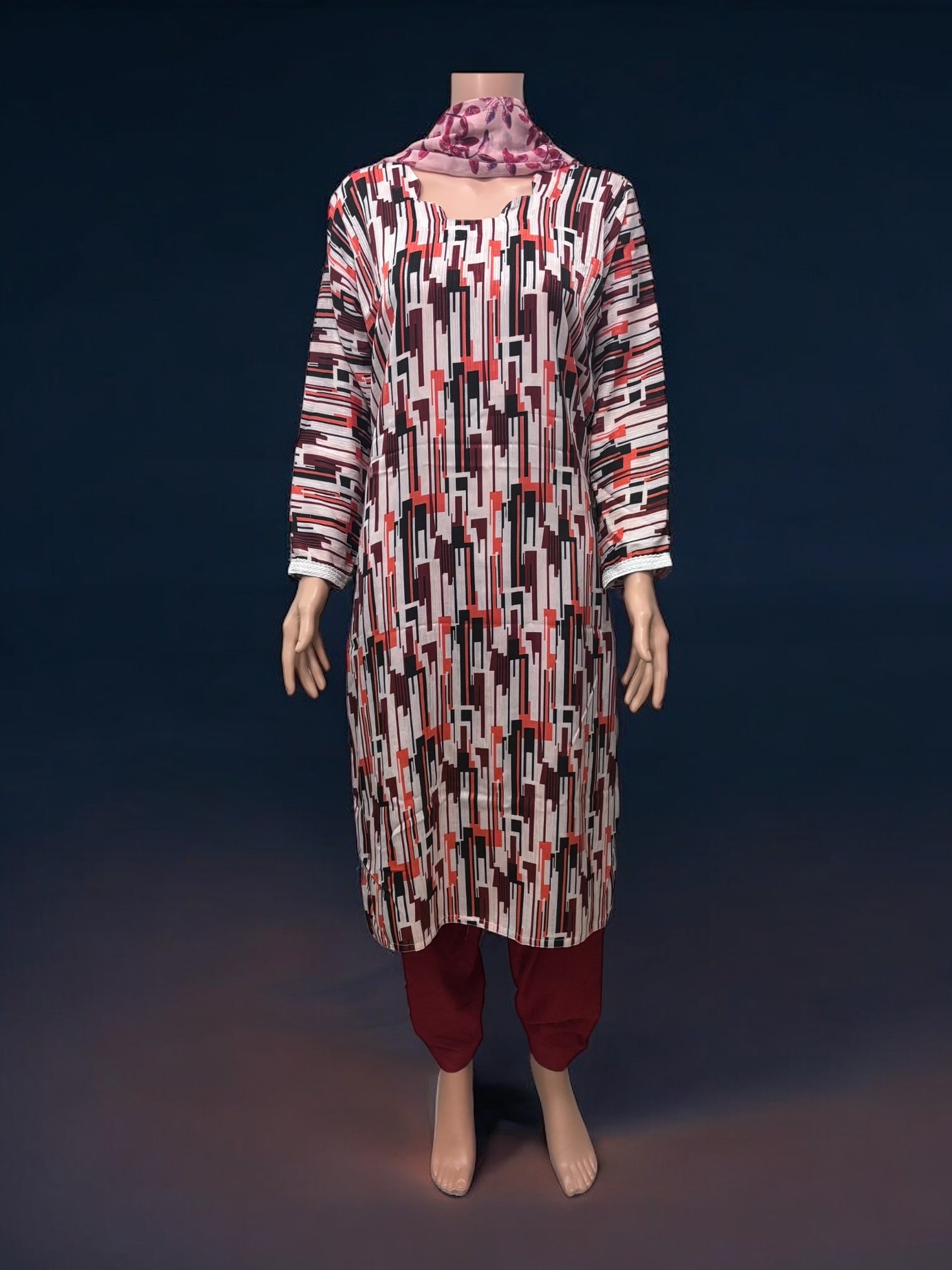 Traditional Saree Ghor Charlotte Salwar Kameez set for women, ethnic wear with intricate design and vibrant colors.