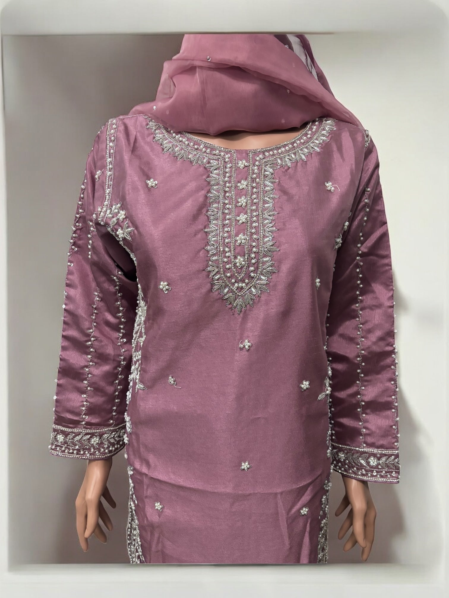 Traditional Saree Ghor Charlotte Salwar Kameez set for women, ethnic wear with vibrant fabric and intricate design.