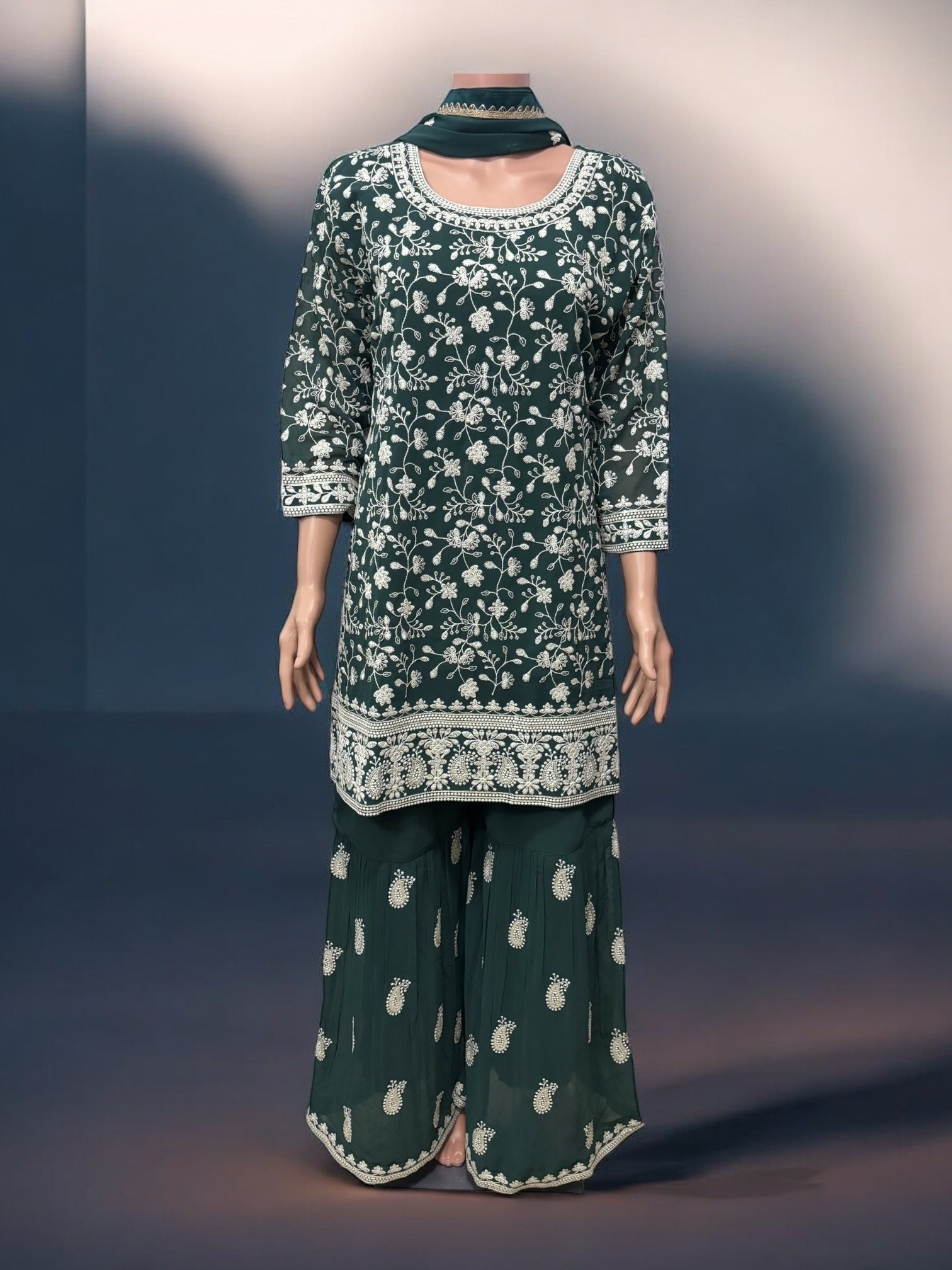 Traditional Saree Ghor Charlotte Salwar Kameez set for women, with intricate embroidery and vibrant ethnic wear design.