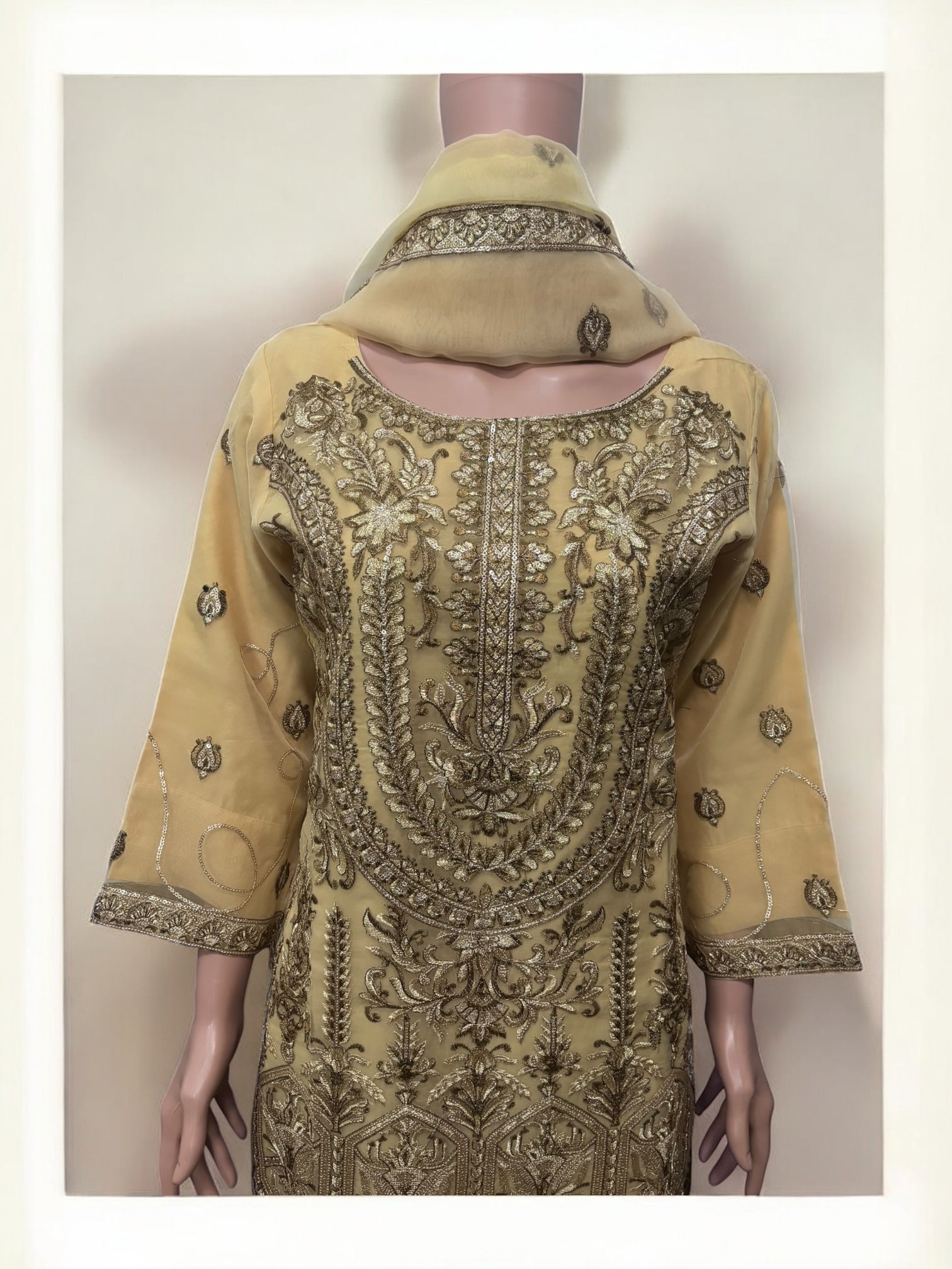 Traditional Saree Ghor Charlotte Salwar Kameez set for women, featuring intricate ethnic design and vibrant fabric details.