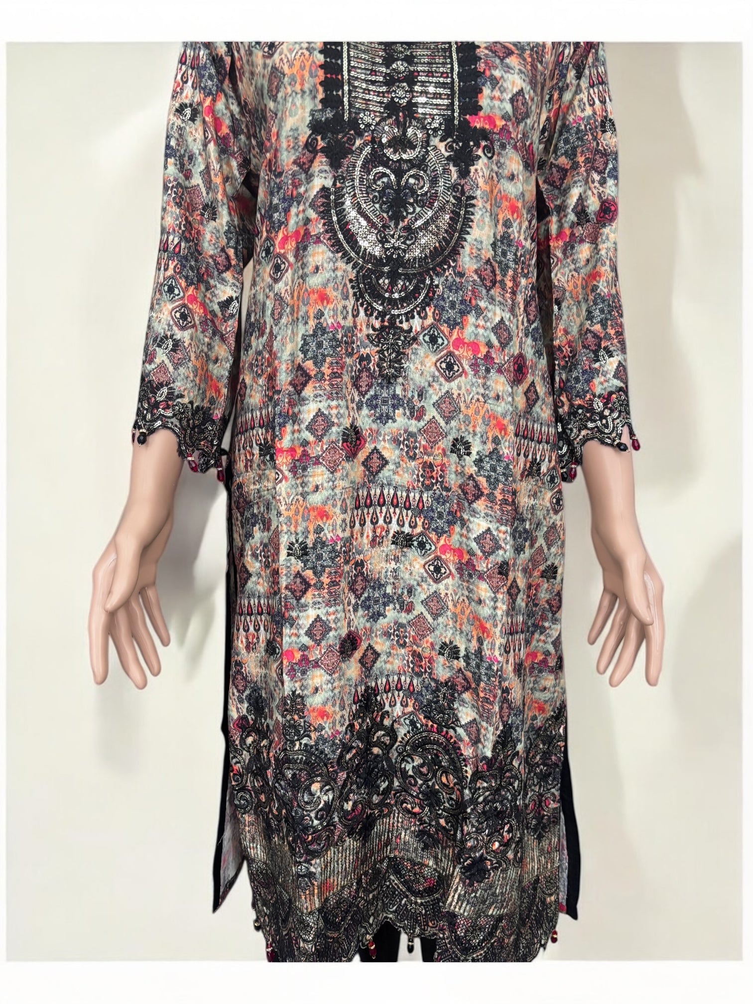 Traditional soft cotton Salwar Kameez suit by Saree Ghor Charlotte, featuring elegant ethnic wear design for women.