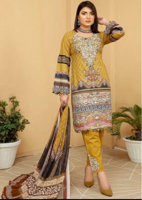 Traditional Soni Brand Pakistani Salwar Kameez for women, vibrant ethnic wear with intricate embroidery and colorful fabric.