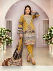 Traditional Soni Brand Pakistani Salwar Kameez for women with intricate embroidery and vibrant colors, cultural ethnic wear.