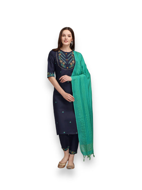 Traditional cotton printed Salwar Kameez suit for women by Saree Ghor Charlotte, featuring intricate ethnic design and vibrant colors.
