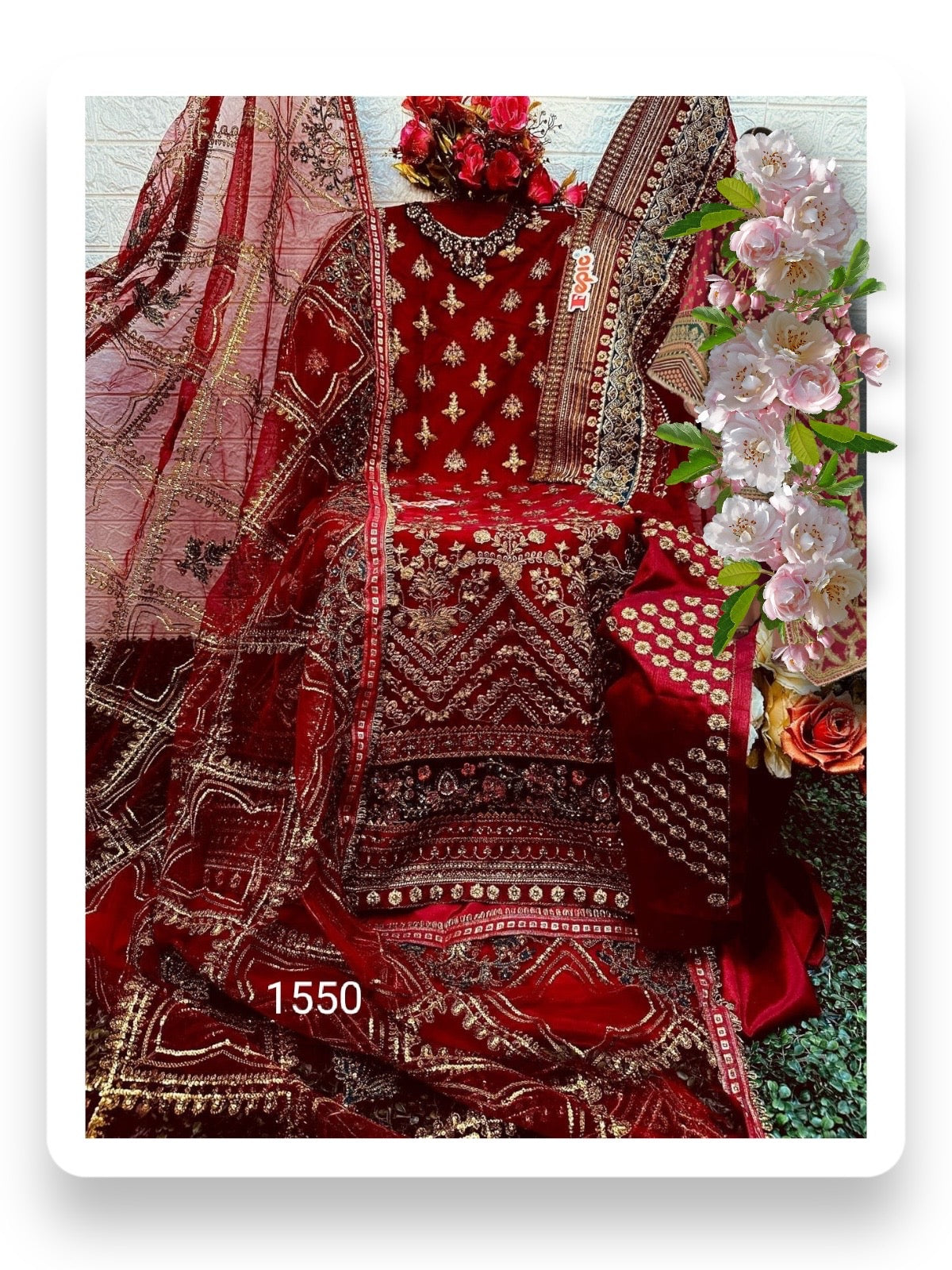 Traditional Designer Salwar Kameez Suit by Saree Ghor Charlotte, ethnic wear for women, intricate fabric and elegant design.