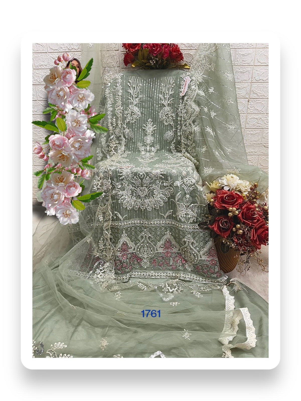 Traditional designer Salwar Kameez suit by Saree Ghor Charlotte, ethnic women’s cultural wear with intricate embroidery and vibrant fabric.