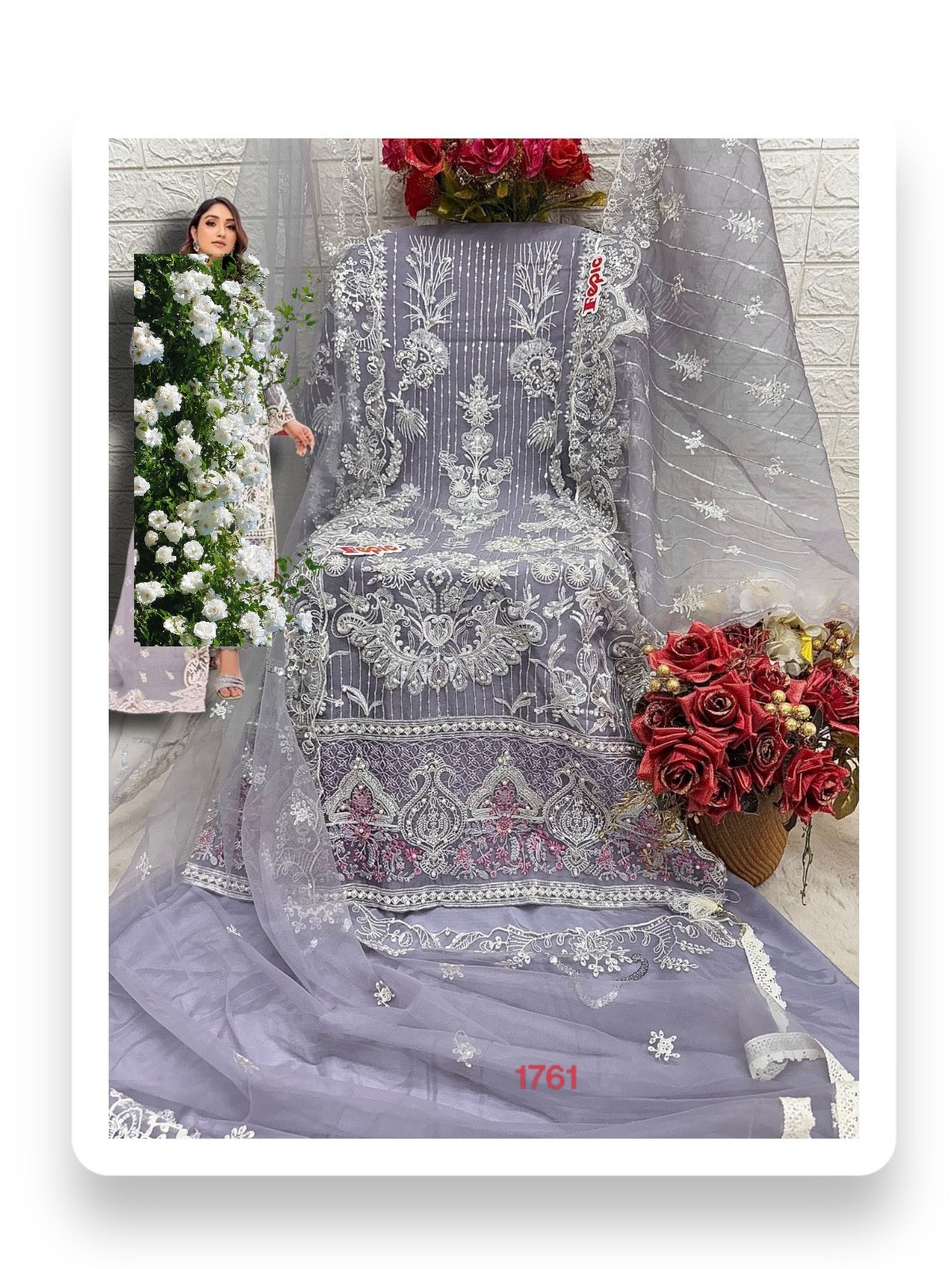 Traditional designer Salwar Kameez suit by Saree Ghor Charlotte, elegant ethnic wear for women with intricate patterns.