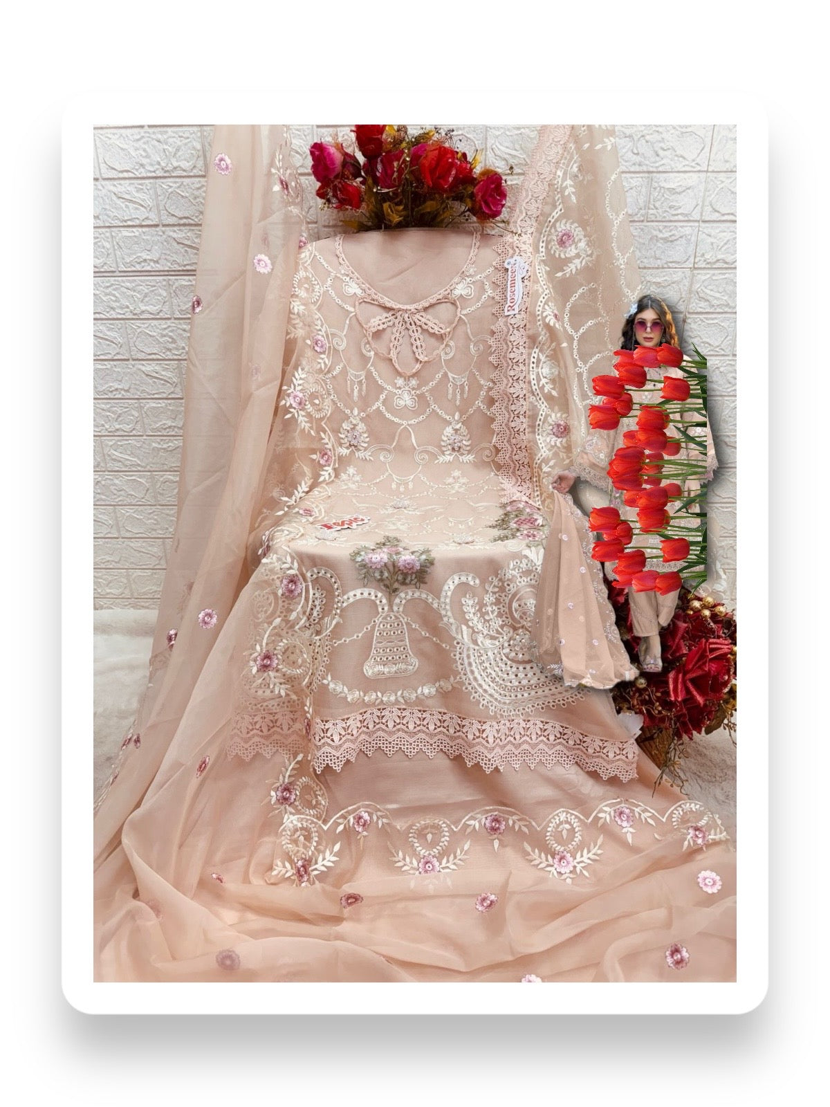 Traditional Designer Salwar Kameez Suit by Saree Ghor Charlotte, ethnic wear for women, featuring intricate patterns and vibrant colors.