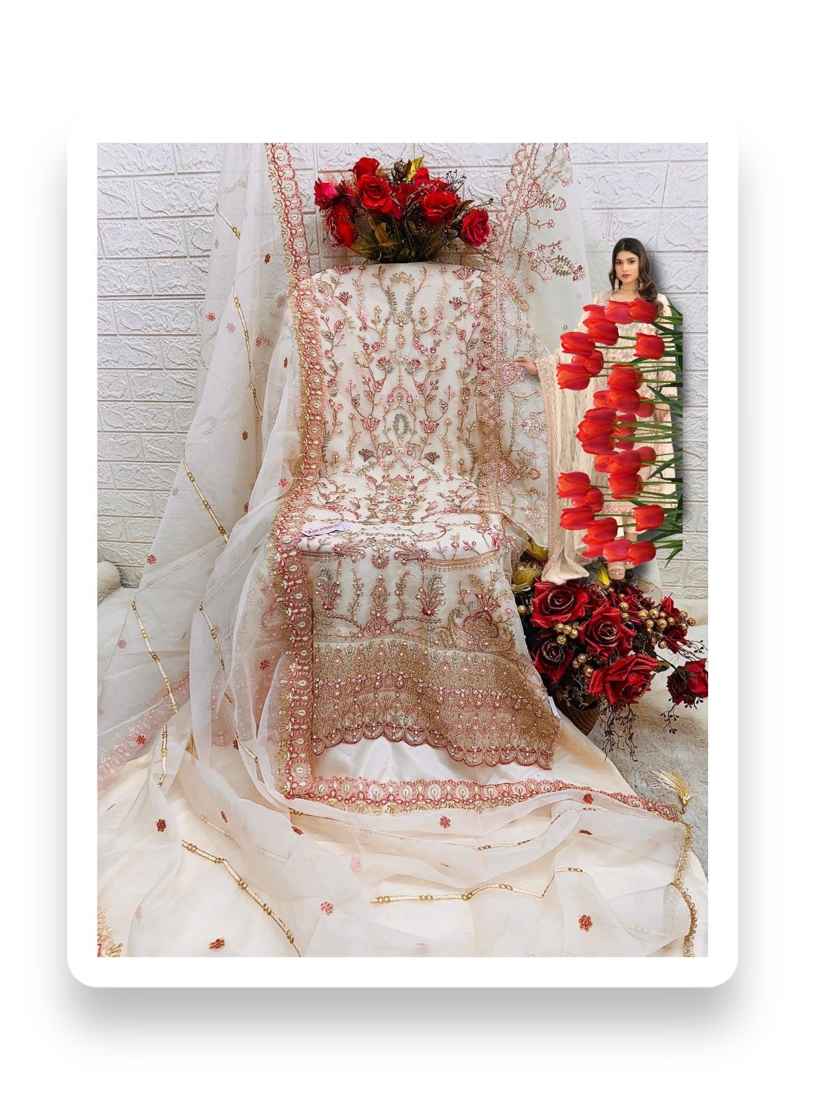 Traditional designer Salwar Kameez suit by Saree Ghor Charlotte, elegant ethnic wear for women with intricate embroidery.