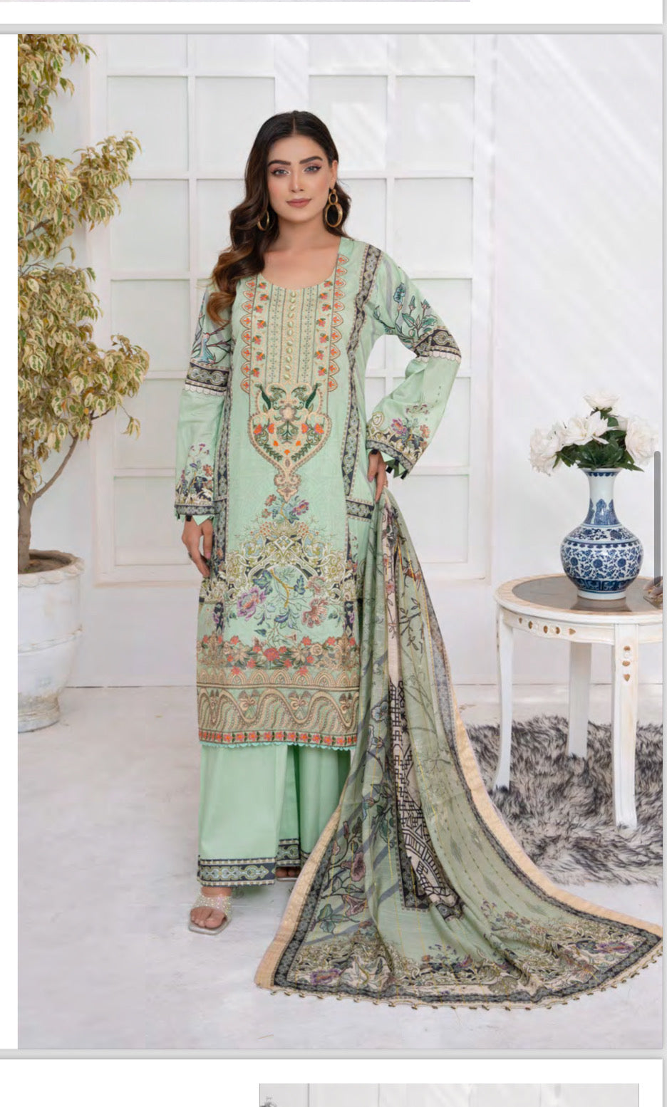 Traditional Pakistani Salwar Kameez suit by Saree Ghor Charlotte featuring intricate embroidery and vibrant ethnic wear for women.