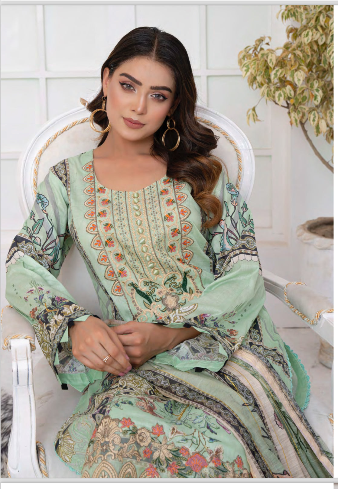 Traditional Pakistani Salwar Kameez suit by Saree Ghor Charlotte, women’s ethnic wear with vibrant fabric and intricate design details.