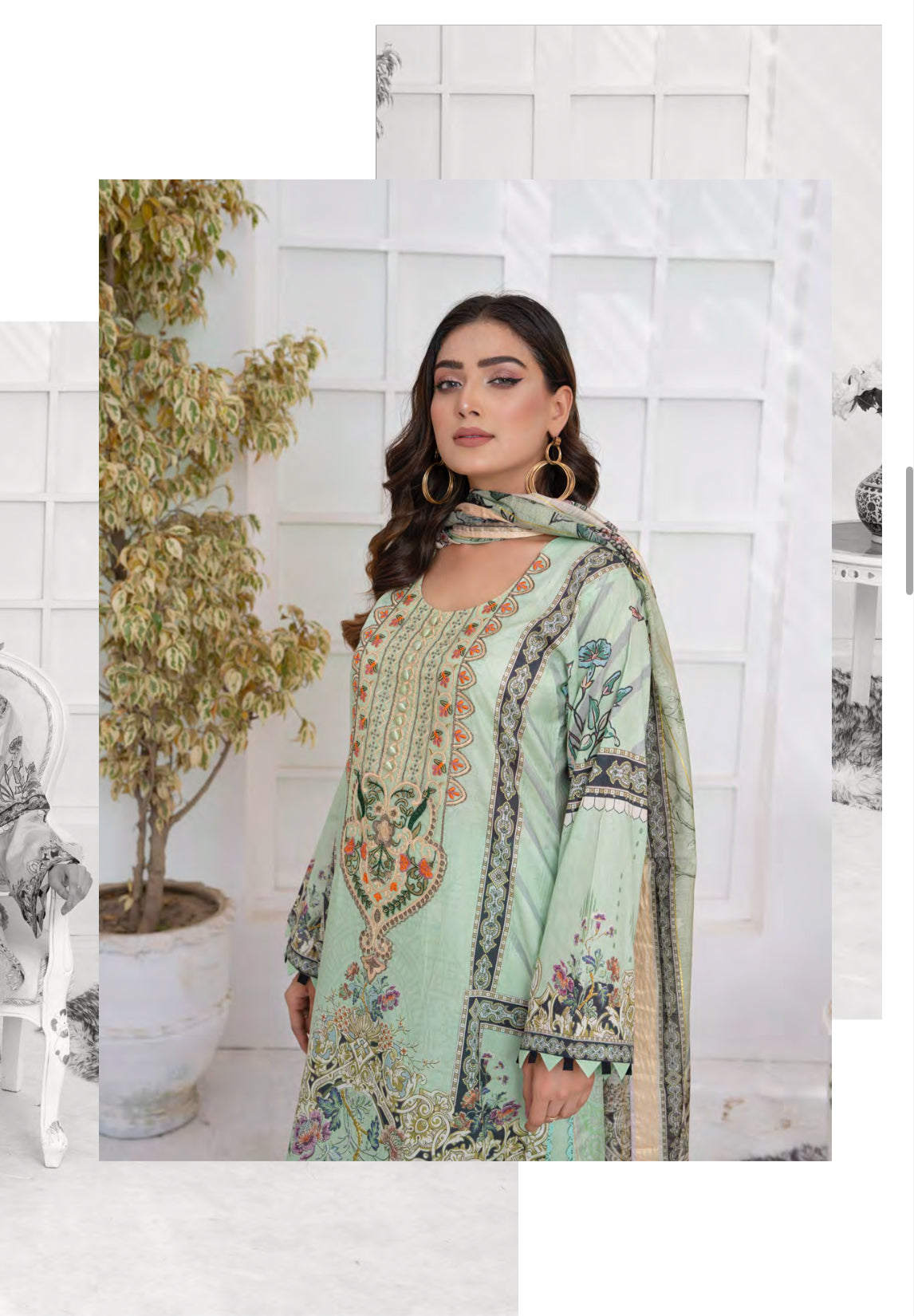 Traditional Pakistani Salwar Kameez suit by Saree Ghor Charlotte, ethnic wear for women with intricate embroidery and vibrant fabric.