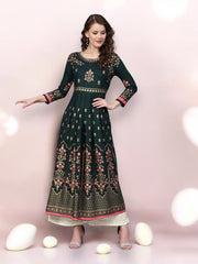Traditional cotton Kurti from Saree Ghor Charlotte with embroidery, perfect for effortless ethnic style and cultural wear for women.