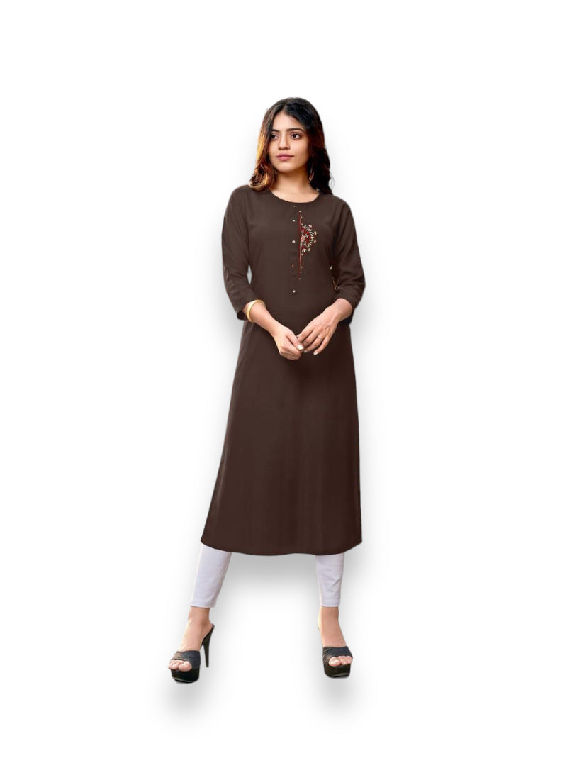 Traditional cotton Kurti from Saree Ghor Charlotte, part of Sarena Vol2 collection, featuring ethnic print and comfortable fit for women.