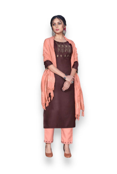 Traditional Saree Ghor Charlotte Salwar Kameez suit for women, featuring vibrant ethnic wear with intricate patterns and elegant styling.