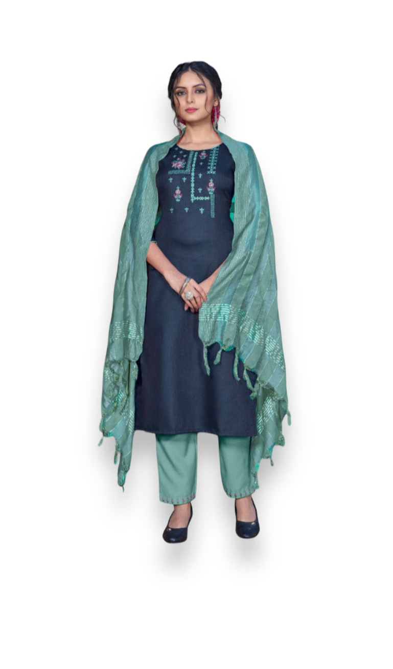 Traditional Salwar Kameez suit by Saree Ghor Charlotte, ethnic wear for women featuring vibrant fabric and intricate design.