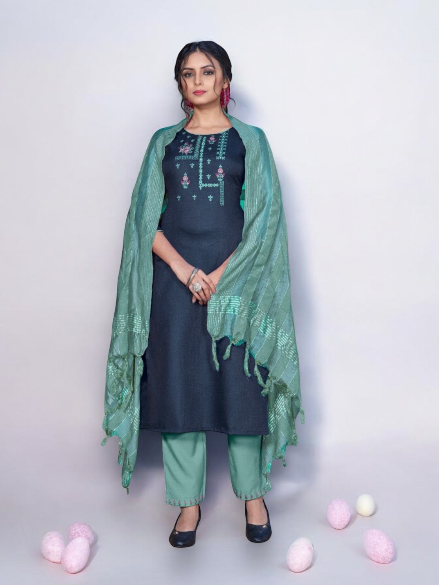Traditional Saree Ghor Charlotte Salwar Kameez suit for women, showcasing intricate ethnic embroidery and vibrant fabric.