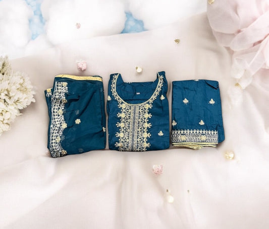 Stylish Linen Aura: Party Wear Salwar Kameez - Saree Ghor Charlotte