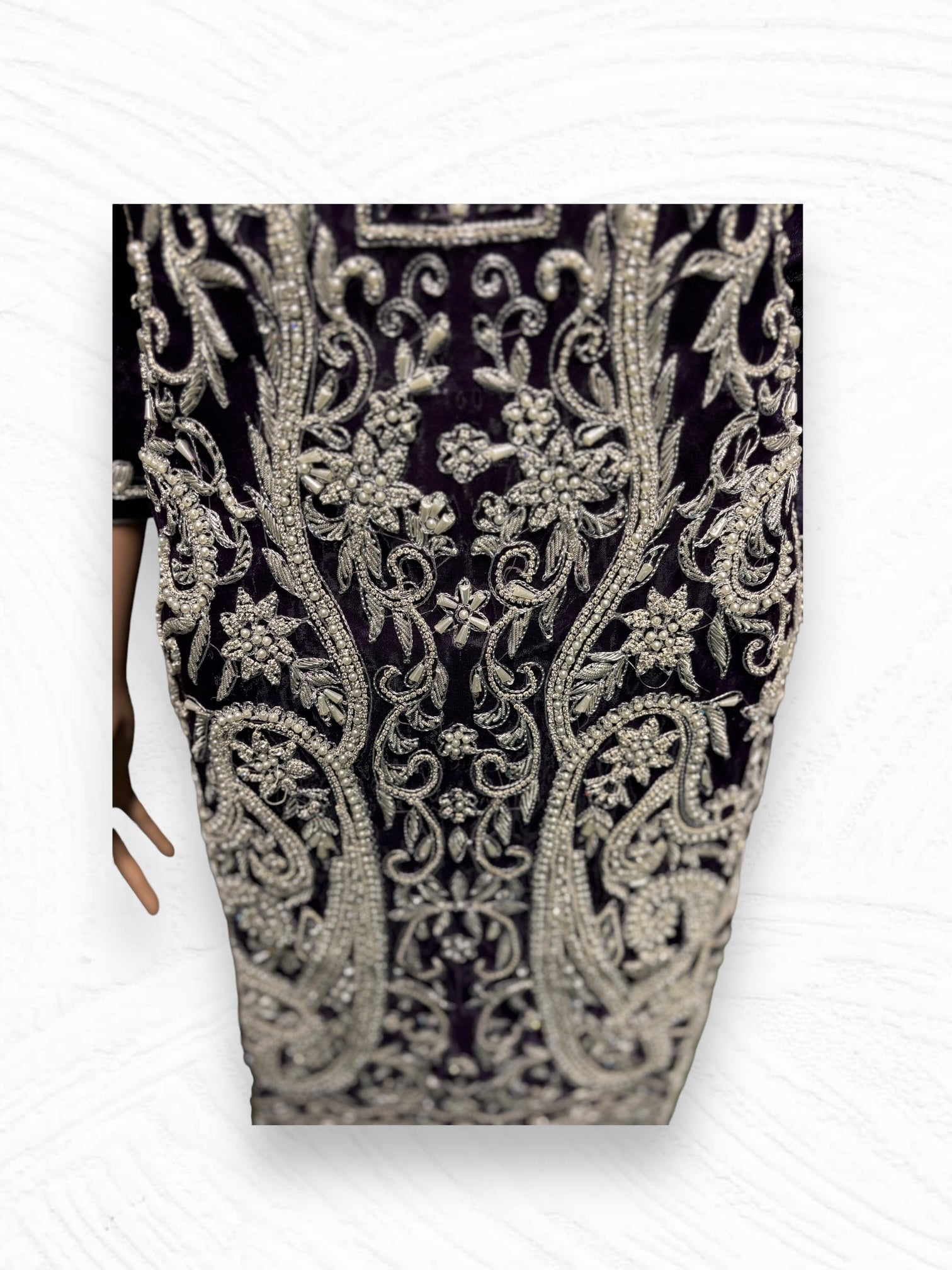Traditional designer handwork Salwar Kameez ensemble by Saree Ghor Charlotte, featuring intricate ethnic embroidery and vibrant fabric.