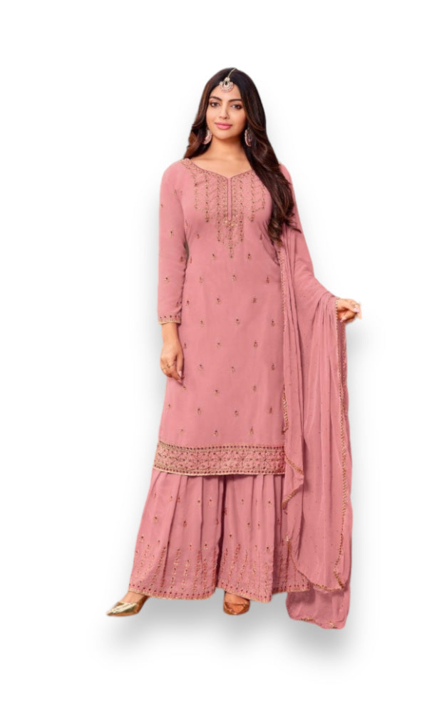 Traditional Designer Salwar Kameez by Saree Ghor Charlotte, vibrant ethnic wear for women with intricate detailing.