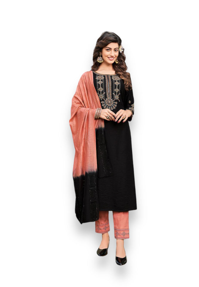 Traditional Naylon Viscose Salwar Kameez by Saree Ghor Charlotte, ethnic women's wear with intricate design and vibrant colors.