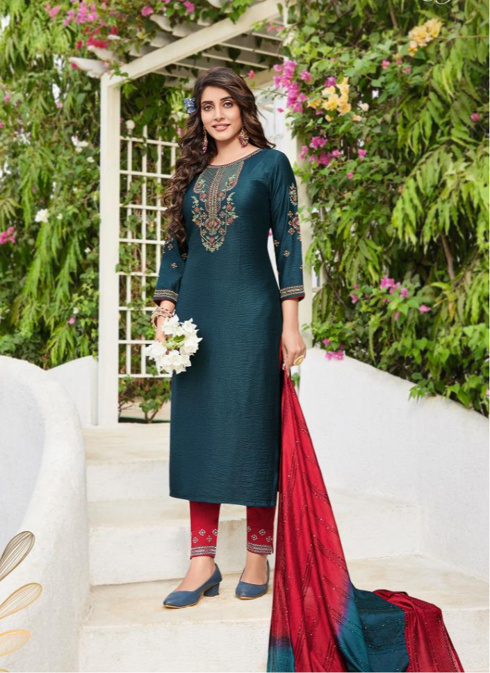 Traditional Naylon Viscose Salwar Kameez by Saree Ghor Charlotte, elegant ethnic wear for women with intricate detailing.