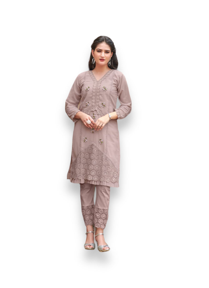 Traditional Party Wear Kurti Set for a Glamorous Affair-Ethnic Wear for Women - Saree Ghor Charlotte
