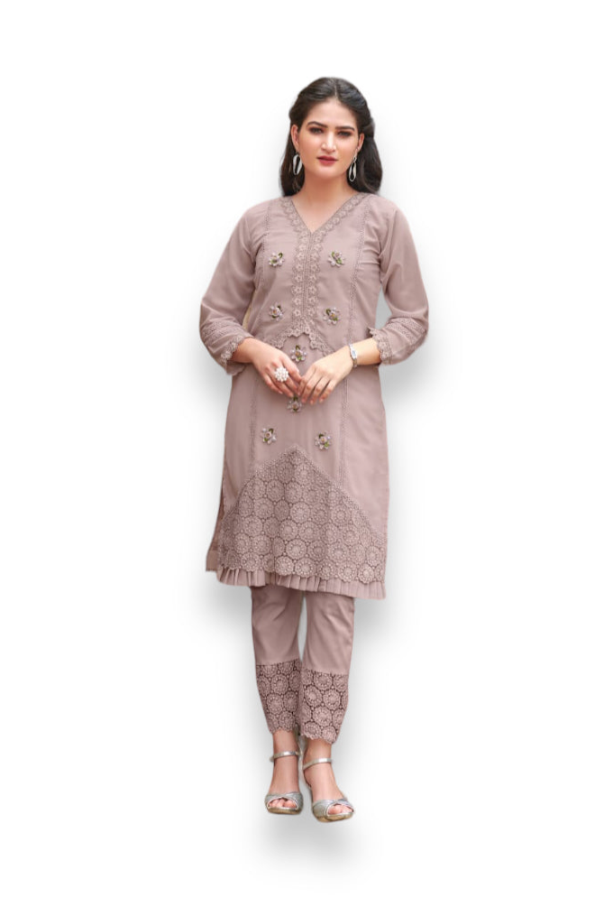 Traditional Party Wear Kurti Set for a Glamorous Affair-Ethnic Wear for Women - Saree Ghor Charlotte