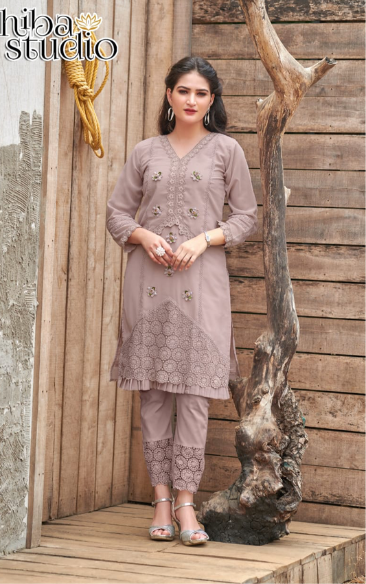 Traditional Party Wear Kurti Set for a Glamorous Affair-Ethnic Wear for Women - Saree Ghor Charlotte