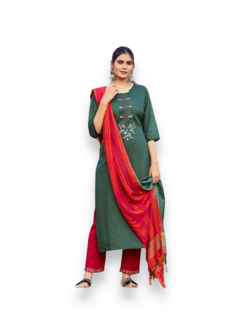 Traditional Blue Hills Viscose Dress for Festive Occasions-Ethnic Wear for Women - Saree Ghor Charlotte