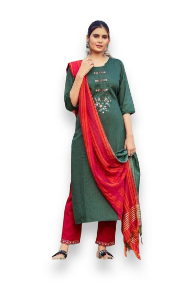 Traditional Blue Hills Viscose Dress for Festive Occasions-Ethnic Wear for Women - Saree Ghor Charlotte