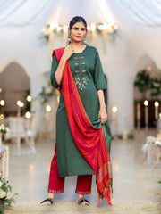Traditional blue hills viscose salwar kameez for women, with intricate ethnic designs, ideal for festive and cultural occasions.