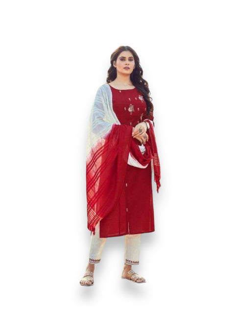 Traditional blue Hills viscose salwar kameez by Saree Ghor Charlotte, ethnic dress for festive occasions and cultural wear for women.