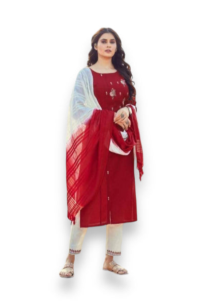 Traditional Blue Hills Viscose Dress for Festive Occasions-Ethnic Wear for Women - Saree Ghor Charlotte
