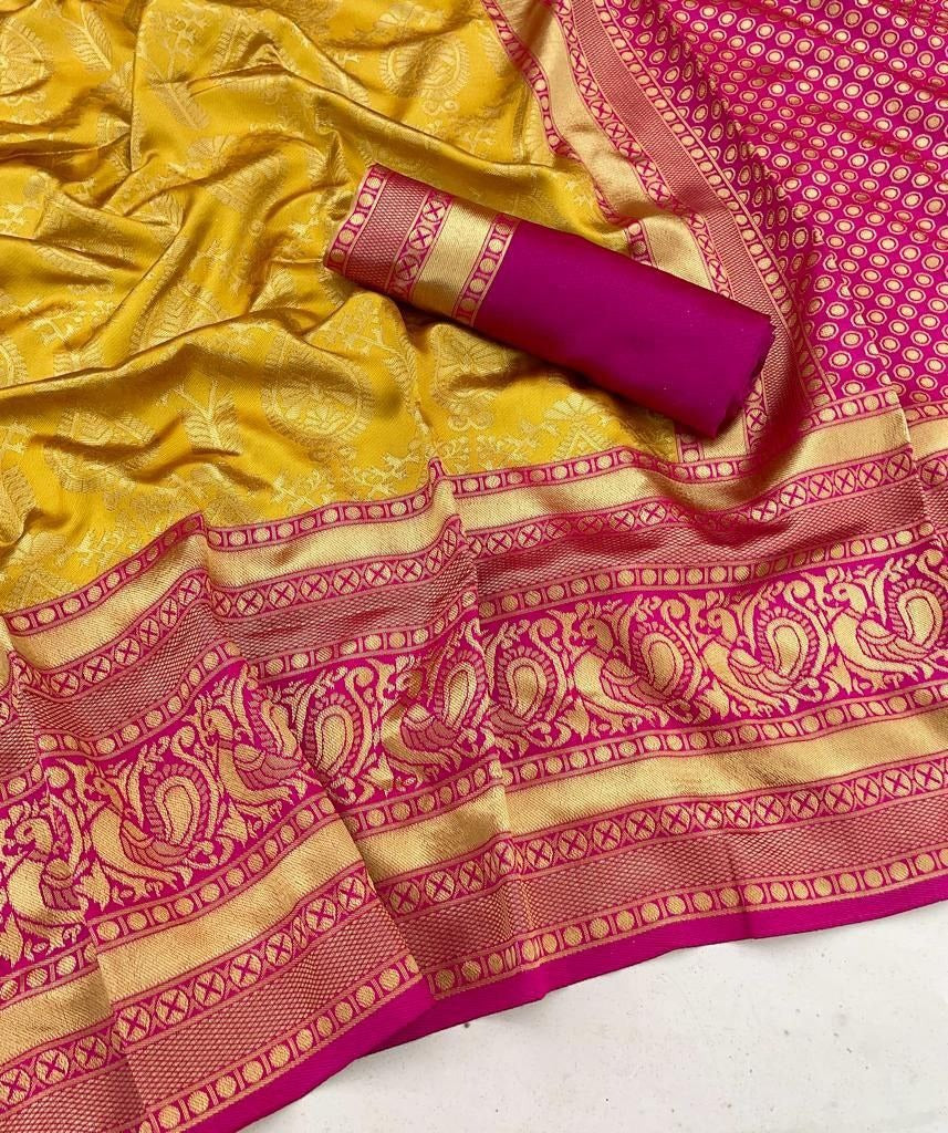 Banarasi Soft Silk Traditional Designer Saree, Cultural Wear for Women, 308 - Saree Ghor Charlotte