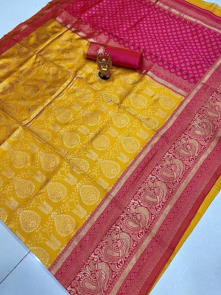 Banarasi Soft Silk Traditional Designer Saree, Cultural Wear for Women, 308 - Saree Ghor Charlotte