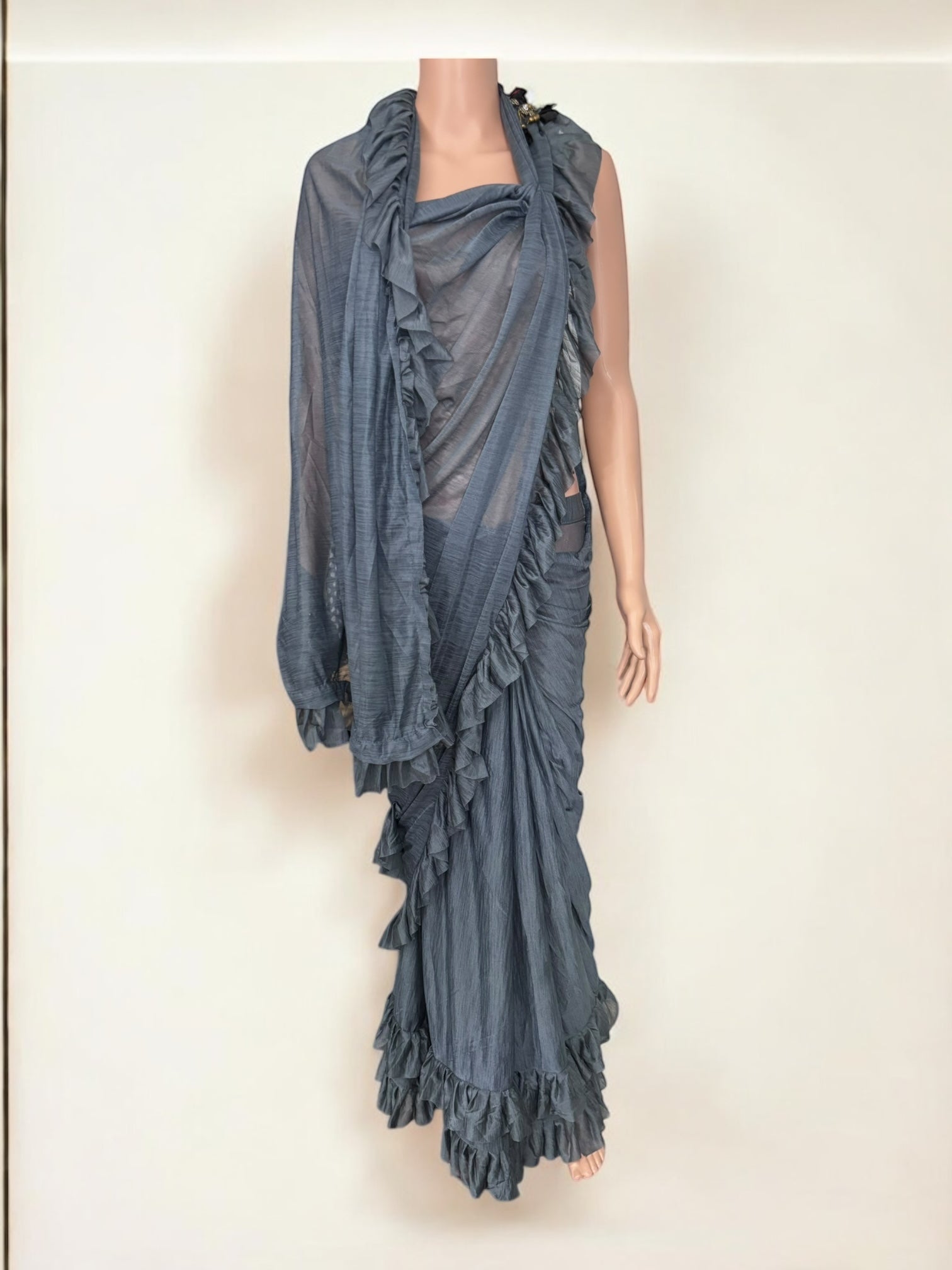 Clearance, Traditional Designer Ready To Wear Saree , Cultural Wear for Women, 900 - Saree Ghor Charlotte