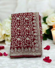 Designer Party Wear Saree, Indian Cultural Wear for Women - Saree Ghor Charlotte