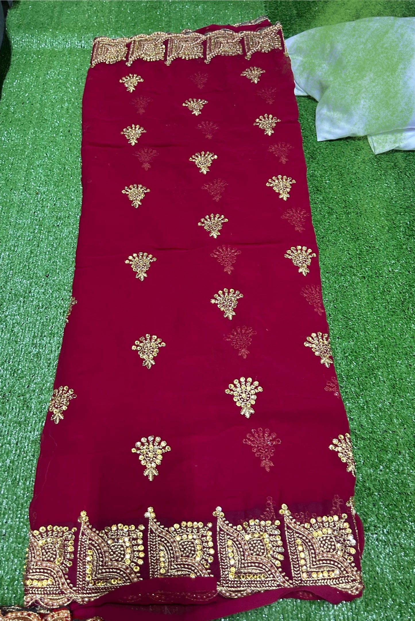 Designer Traditional Stone Work Saree for Women - Saree Ghor Charlotte