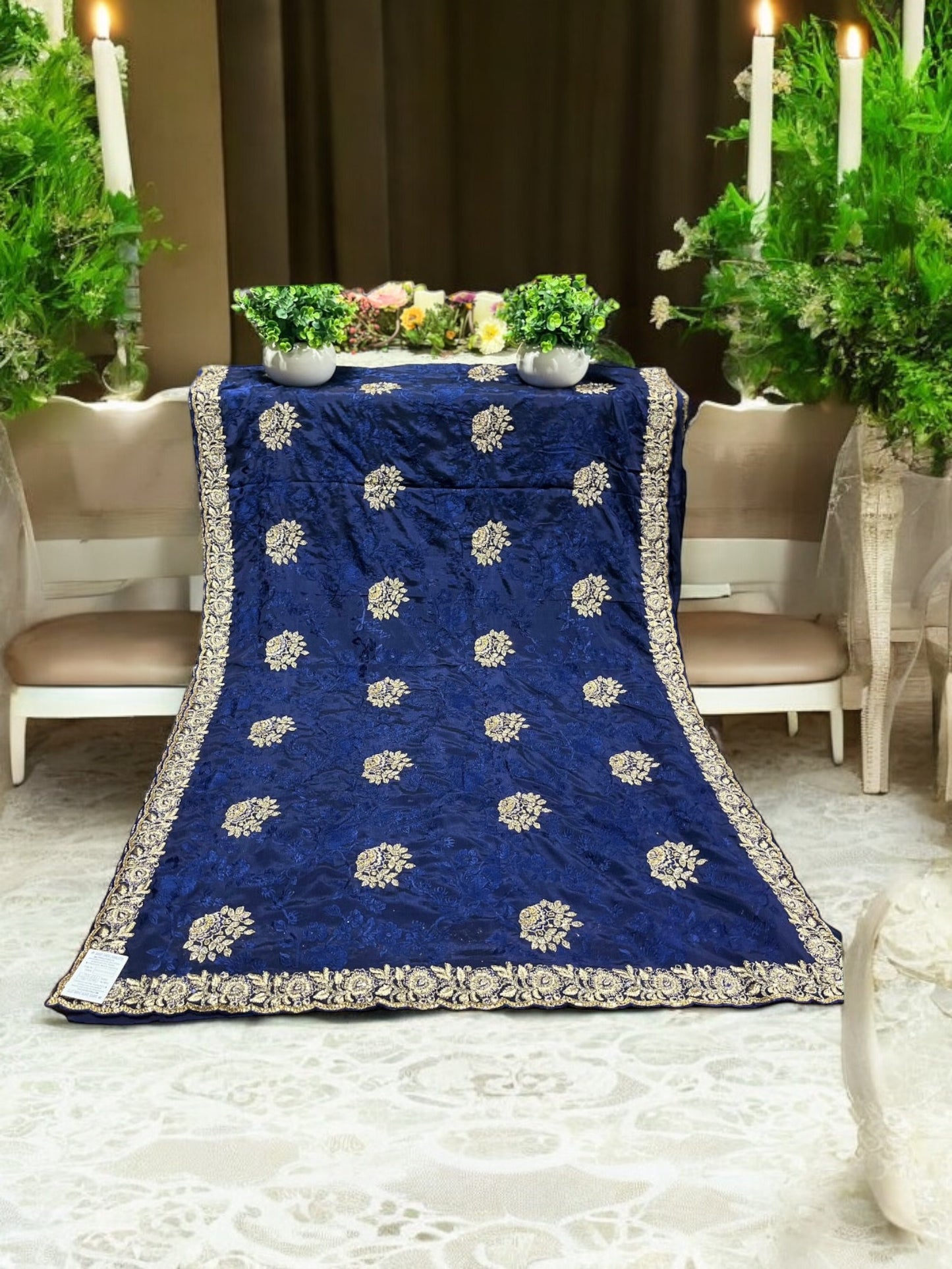 Enchanting Evening: Party Wear Saree- Indian Ethnic Wear for Women - Saree Ghor Charlotte