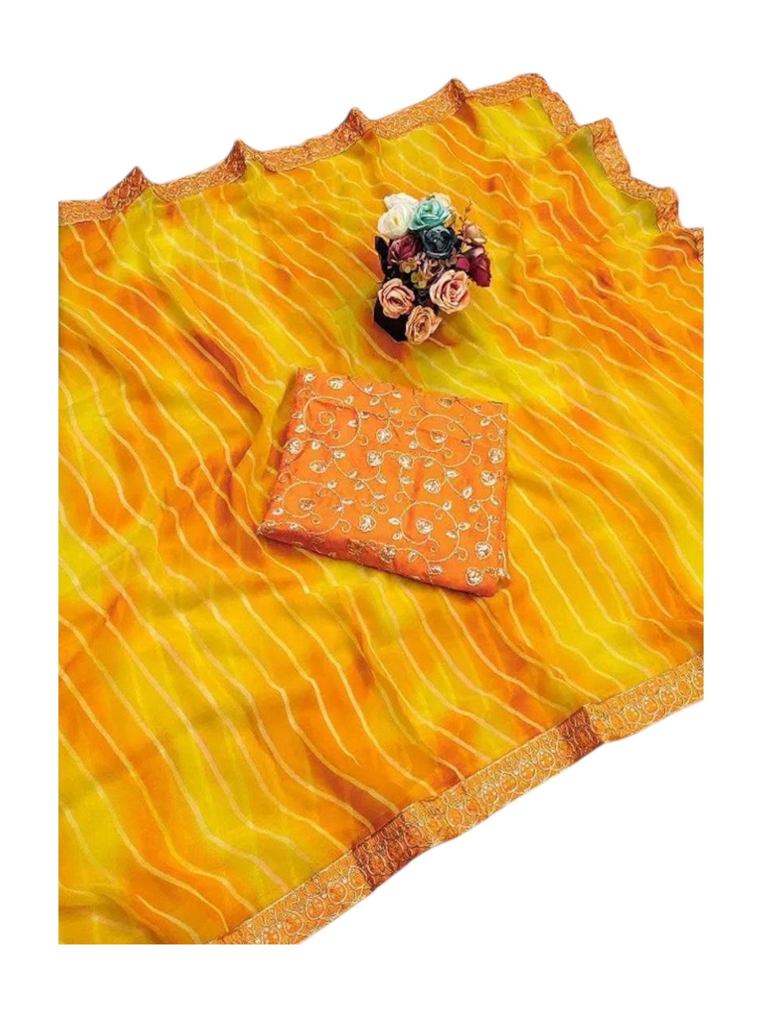 Printed Georgette Traditional Designer Saree, Cultural Wear for Women, 319 - Saree Ghor Charlotte