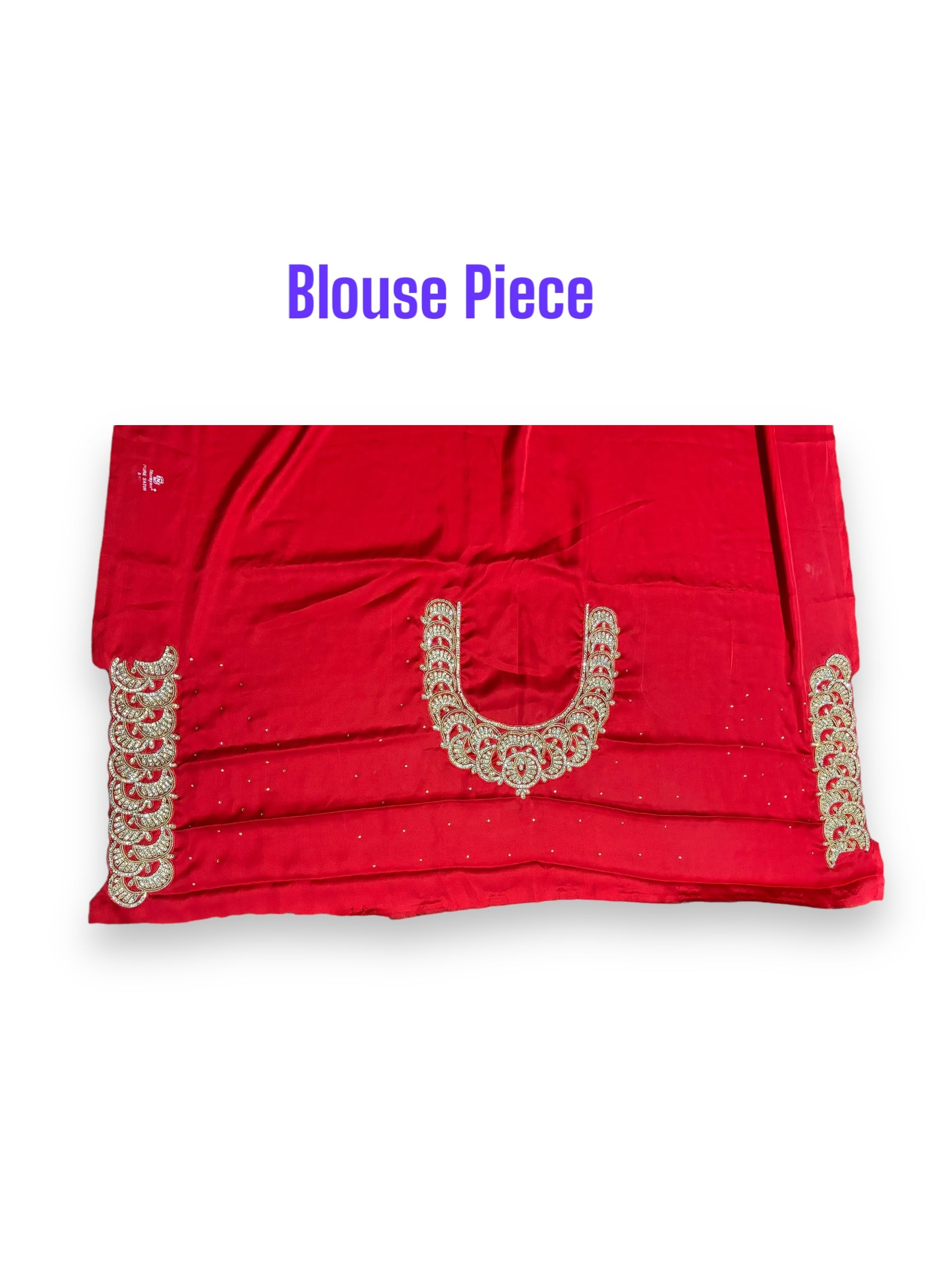 Red Color Designer Handwork Saree With Stones , Indian Cultural Wear for Women - Saree Ghor Charlotte