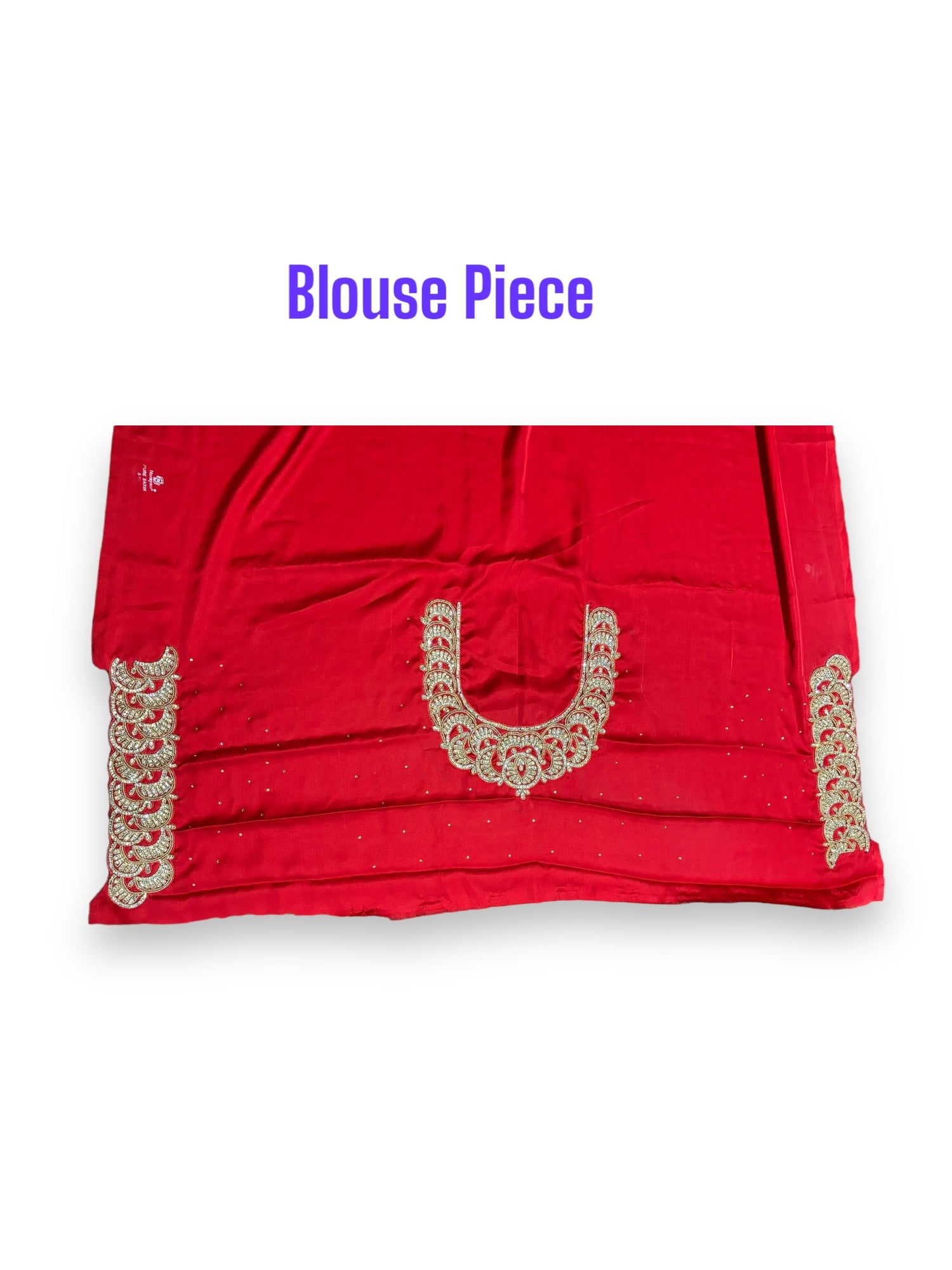 Red Color Designer Handwork Saree With Stones - Indian Ethnic Wear for Women - Saree Ghor Charlotte